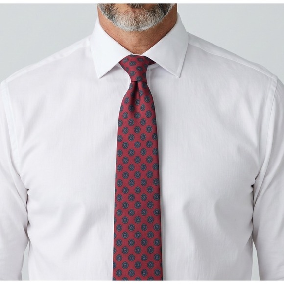 Ceriello Other - Wolly Milano Ceriello 1903 Silk Tie Wine Red Floral Medallion Italy Necktie